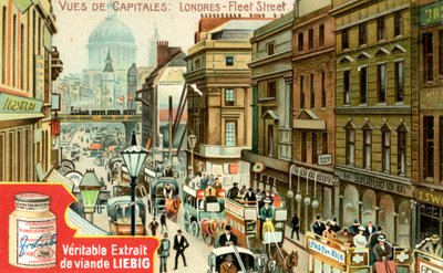 Utsikt over hovedsteder: Fleet Street, London, c1900 av Unbekannt