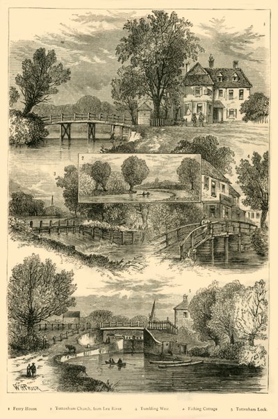 Utsikt over elven Lea, c1876. av Unbekannt