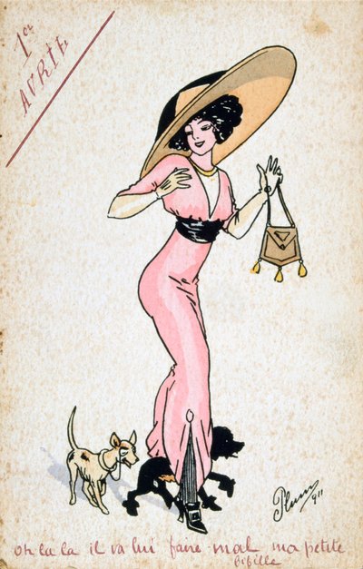 Vintage fransk postkort, 1900-tallet av Unbekannt