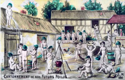 Vintage fransk postkort, c1900 av Unbekannt