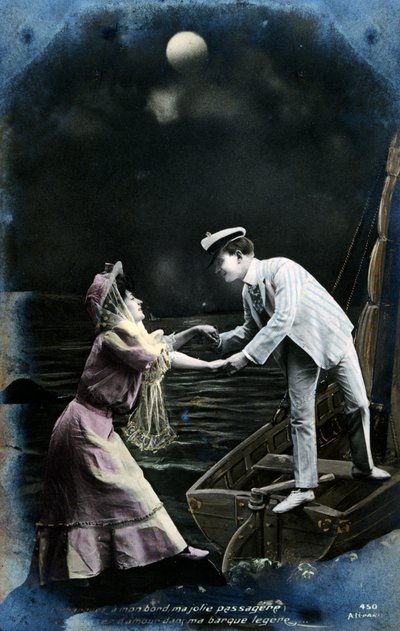 Vintage fransk postkort, c1900 av Unbekannt