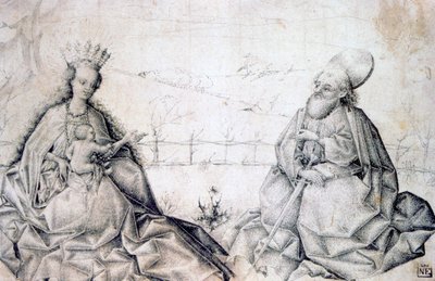 Jomfru og barn med St Paul, c1450 av Unbekannt