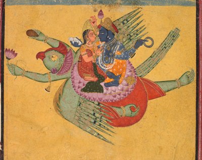 Vishnu og Lakshmi på Garuda, ca. 1750 . av Unbekannt