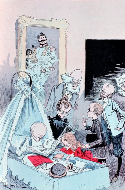 Visjon om en intellektuell familie på 1950-tallet, 1883 av Unbekannt