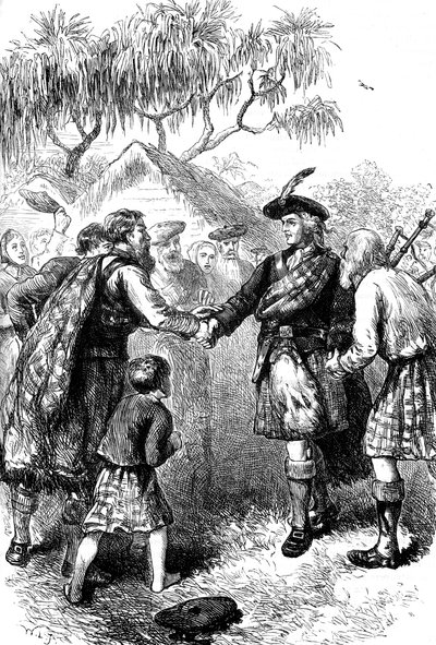 Besøk av James Oglethorpe til Highland-kolonien, Georgia, c1730-tallet c1880 av Unbekannt