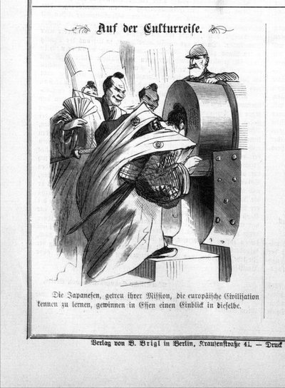 Besøk av Iwakura-misjonen ved Krupp-fabrikken i Essen, 1873. av Unbekannt