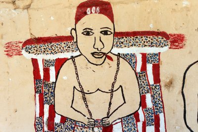 Voodoo veggmaleri på et kloster. Togoville, Togo av Unbekannt