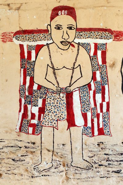 Voodoo veggmaleri på et kloster. Togoville, Togo av Unbekannt