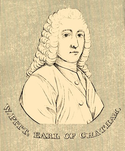 W. Pitt, jarl av Chatham, 1708-1778, 1830. av Unbekannt