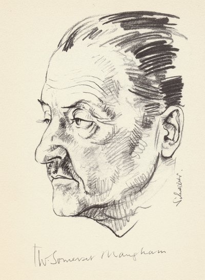 W Somerset Maugham , britisk forfatter, ca 1930-tallet av Unbekannt