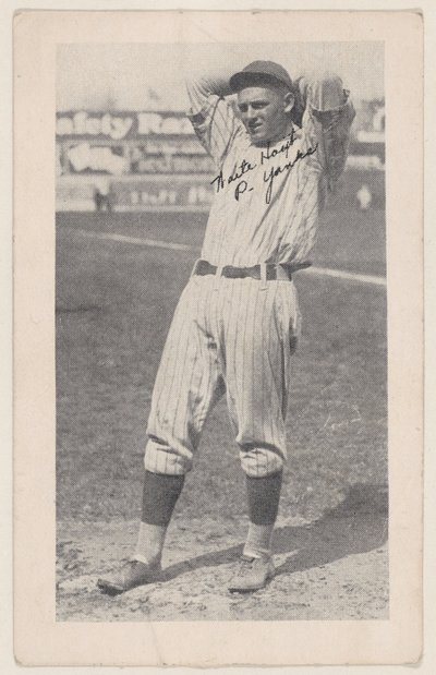 Waite Hoyt, P. Yanks, fra baseball stripekort W575-2, ca. 1921-22. av Unbekannt