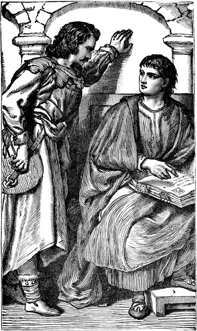 Waldenser-misjonærtrubador viser sin folkelige bibel, c1170 av Unbekannt