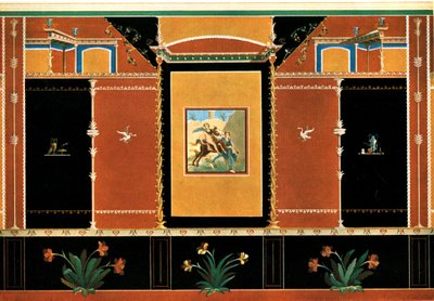 Veggdekorasjon, Pompeii, Italia, 1928. av Unbekannt