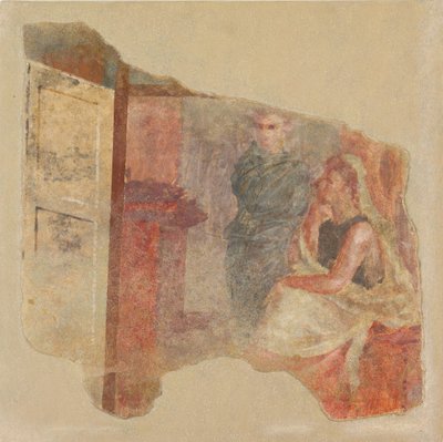 Fragment av veggmaleri fra nordveggen til rom H i villaen til P. Fannius..., ca. 50-40 f.Kr av Unbekannt