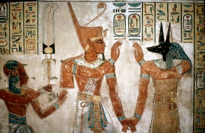 Veggmaleri fra en grav til sønn av Rameses III, Valley of the Queens, Luxor, Egypt, c1100-tallet f.Kr. av Unbekannt
