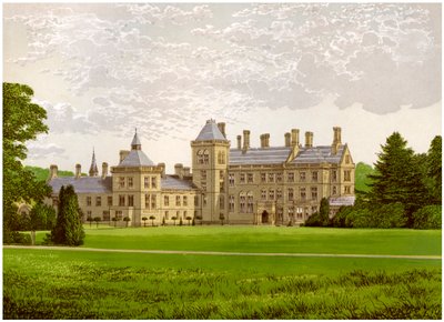 Walton Hall, Warwickshire, hjemmet til Baronet Mordaunt, c1880 av Unbekannt