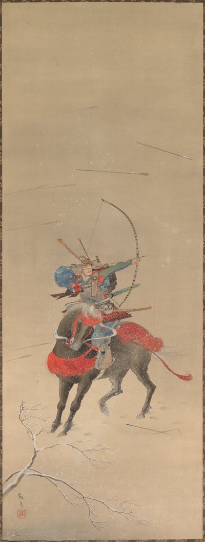 Kriger montert på en hest, 1700-1800-tallet. av Unbekannt