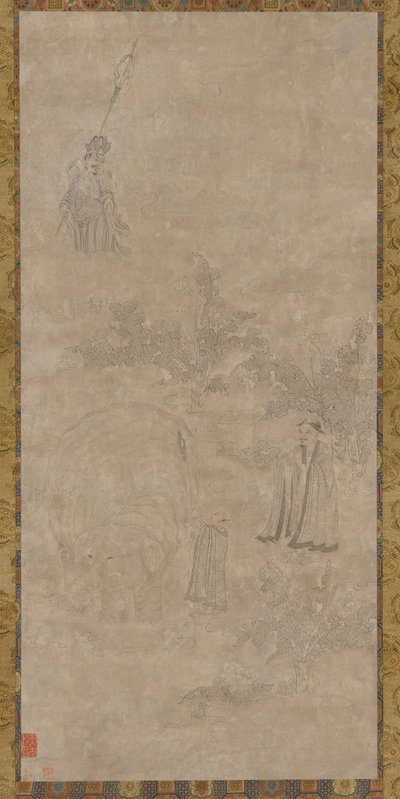 Vasking av den hvite elefanten, Ming-dynastiet, 1500-1600-tallet. av Unbekannt