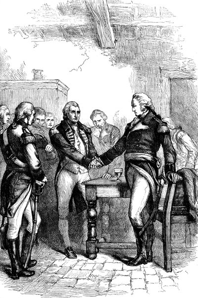 Washington tok avskjed med sine gamle kamerater, 1783 c1880 av Unbekannt