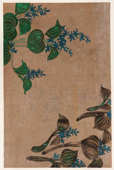 Vannplanter med blå blomster, Edo-perioden, 1615-1868. av Unbekannt