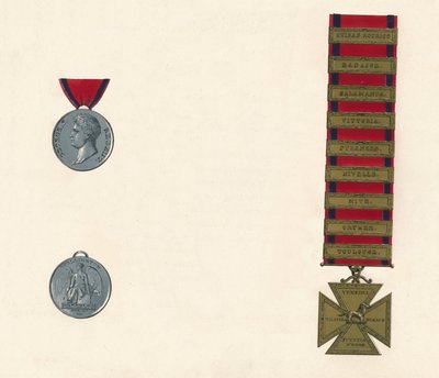 Waterloo & Military General Service Medal 1793-1814, c1800-tallet av Unbekannt
