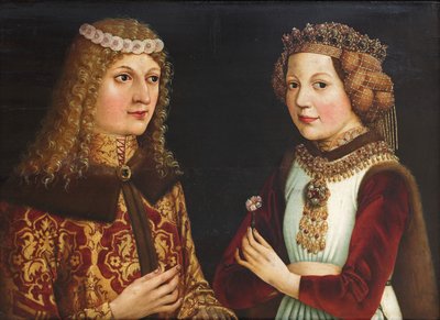 Bryllupsportrett av Ladislaus den posthume 1440-1457 og Magdalena av Valois 1443-1495 av Unbekannt
