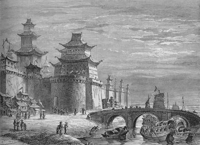 Western Gate, Pekin, c1880 av Unbekannt