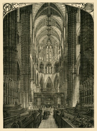 Westminster Abbey: Interior of the Choir, 1881. av Unbekannt