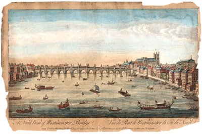 Westminster Bridge, London, 1753 av Unbekannt