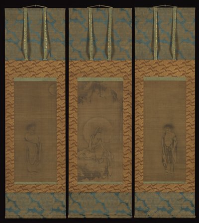 White-Robed Guanyin med Hanshan og Shide, 1300-tallet. av Unbekannt