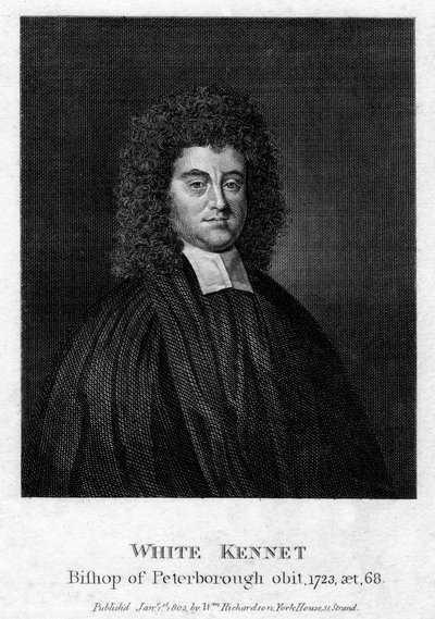 White Kennet 1660-1728, historiker og biskop av Peterborough, 1803 av Unbekannt