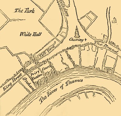 Whitehall under Henry VIIIs regjeringstid, 1881. av Unbekannt