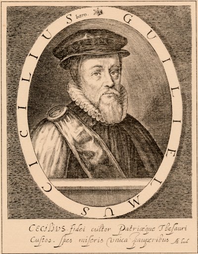 William Cecil, 1. baron Burghley 1520-1598, engelsk statsmann, 1889 av Unbekannt