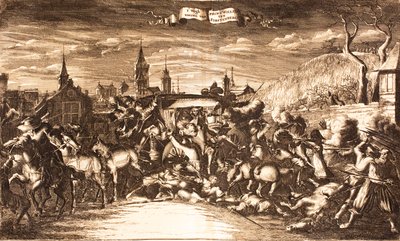 William Egon fra Fürstenberg angrep i treneren sin i Köln i 1674, 1675. av Unbekannt