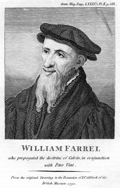 William Farel , fransk evangelist fra 1500-tallet av Unbekannt