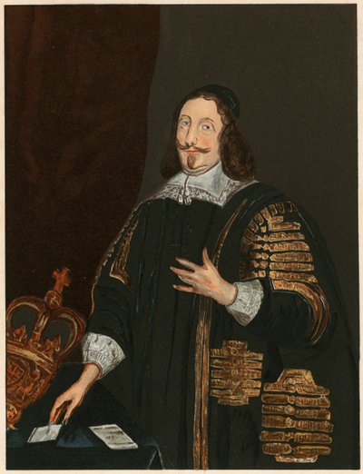 William Lenthall , engelsk parlamentariker og advokat fra 1600-tallet, c1843 av Unbekannt