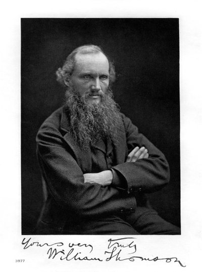 William Thomson, Lord Kelvin, irsk-skotsk matematiker, fysiker og ingeniør, 1877 av Unbekannt