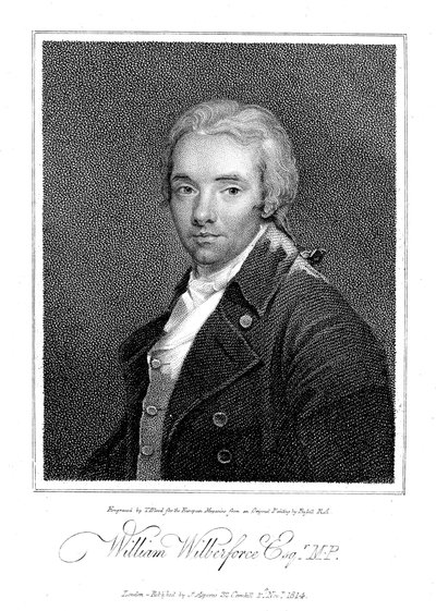William Wilberforce , engelsk filantrop og kampanje mot slaveri, 1814 av Unbekannt