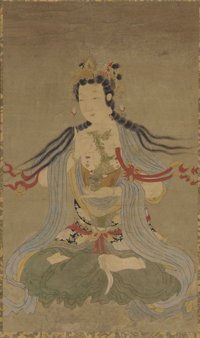 Willow-gren Guanyin, Ming-dynastiet, 1600-tallet. av Unbekannt