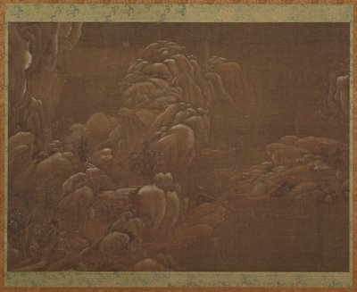 Vinterlandskap, Ming- eller Qing-dynastiet, 1400-1700-tallet. av Unbekannt