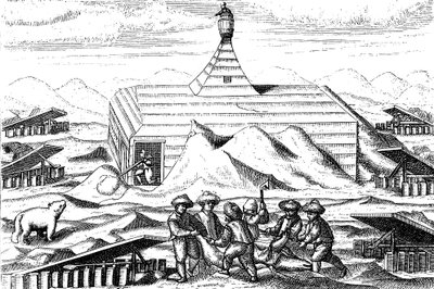 Vinterkvarter for Willem Barents ekspedisjon til Arktis, 1596-1597 av Unbekannt