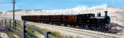 Wirral Railway-tog på vei til Birkenhead av Unbekannt