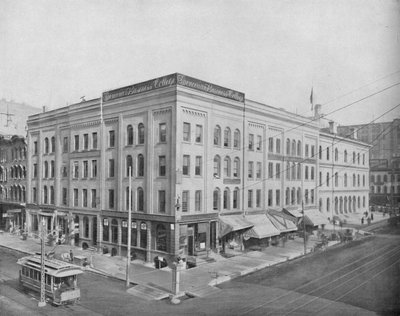 Wisconsin Street og Broadway, Milwaukee, Wisconsin, c1897. av Unbekannt