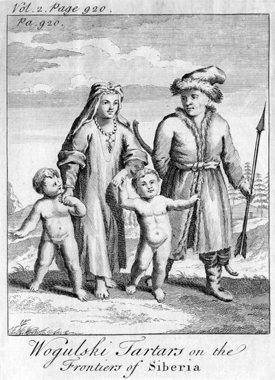 Wokulski-tatarer på Sibirs grenser, c1740 av Unbekannt