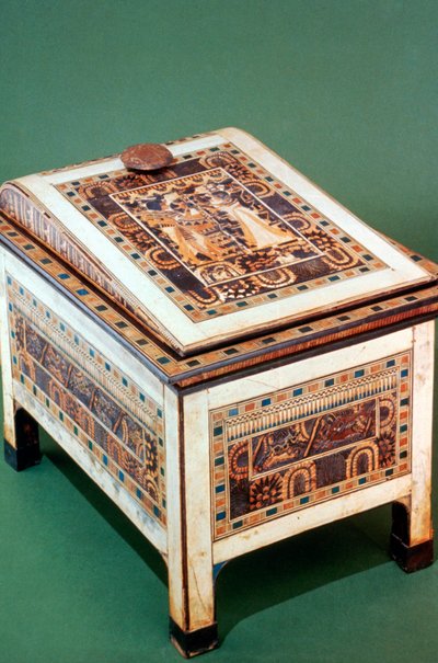 Trekiste fra Tutankhamons grav, 1300-tallet f.Kr av Unbekannt