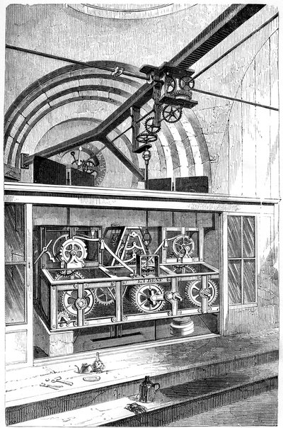 Arbeidsdeler av klokken på Royal Exchange, London, 1866 av Unbekannt