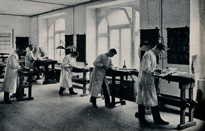 Workshop of the Arts and Crafts Technical School, Flensburg, Tyskland. c1908 av Unbekannt