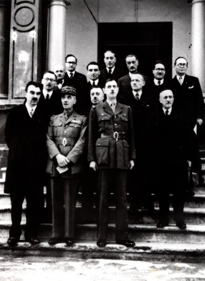 2. verdenskrig: De Gaulle med fransk eksilregjering i Algerie, 1943 av Unbekannt