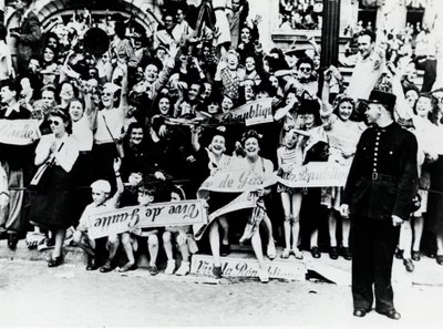 Andre verdenskrig: Frigjøring av Paris, 1944. av Unbekannt