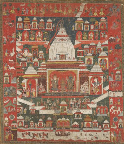 Tilbedelse av Lord Jagannatha i hans tempel i Puri, første halvdel av 1700-tallet. av Unbekannt
